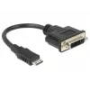 Video káblový adaptér DeLOCK 65564 0,2 m HDMI typ C na DVI‑D čierny