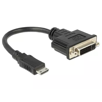 Video káblový adaptér DeLOCK 65564 0,2 m HDMI typ C na DVI‑D čierny