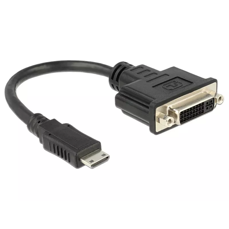 Video káblový adaptér DeLOCK 65564 0,2 m HDMI typ C na DVI‑D čierny