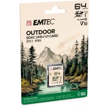 Flash pamäť Emtec 64GB UHS-I SDHC V30/V10 Outdoor
