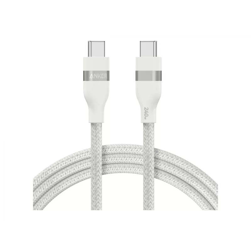 Kábel USB-C na USB-C Anker A82E2 — USB 2.0, 0,9 m, biely