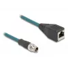 DeLOCK M12 adaptérový kábel X-kódovaný 8 pin samec na RJ45 samica 50 cm