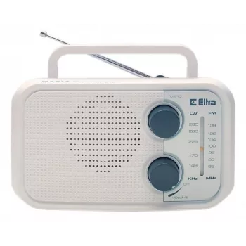 Rádio Eltra DANA biele – prenosné analógové rádio, kompaktný stolný dizajn