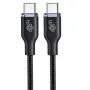 USB-C na USB-C 60W Glamour kábel 1,5m čierny