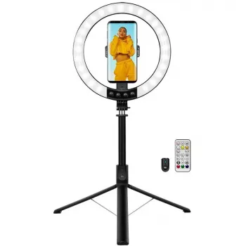 LogiLink prstencové svetlo na smartphone so selfie stick statívom, DM 20cm (AA0156)