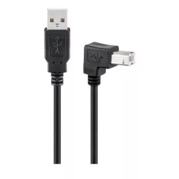 Microconnect USBAB2abgewinkelt2 USB kábel USB 2.0 1,8 m USB A USB B čierna