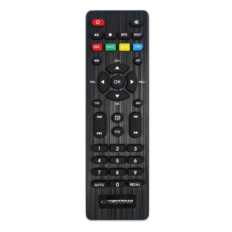 Set-Top-Box ESPERANZA EV106R káblový tuner DVB-T2 / DVB-C HEVC H.265, HDMI, USB, PVR, Dolby Digital, 174–790 MHz, čierny