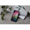 Puzdro na smartphone iKins pre iPhone XR — dizajn vodných kvetov, čierna