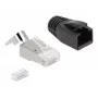 DeLOCK 66903 káblový spoj RJ-45 čierny kovový konektor samec 25 ks