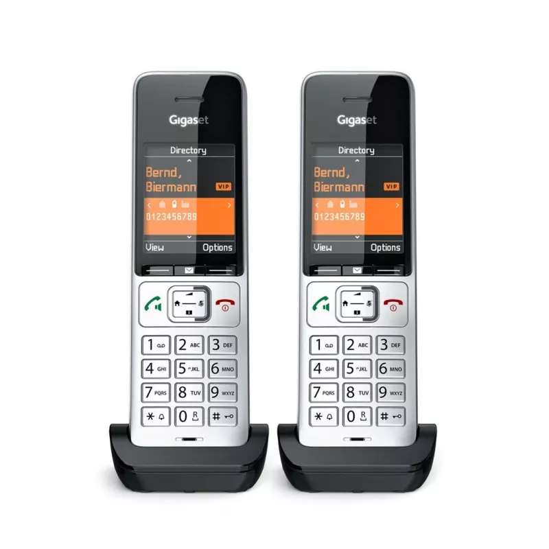 Gigaset COMFORT 500HX duo analógový/DECT telefón identifikácia volajúceho čierny, strieborný