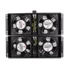 Chladiaci ventilátor Extralink EX.8673 4-cestná ventilátorová jednotka pre stojanové skrine 2 m kábel EU konektor