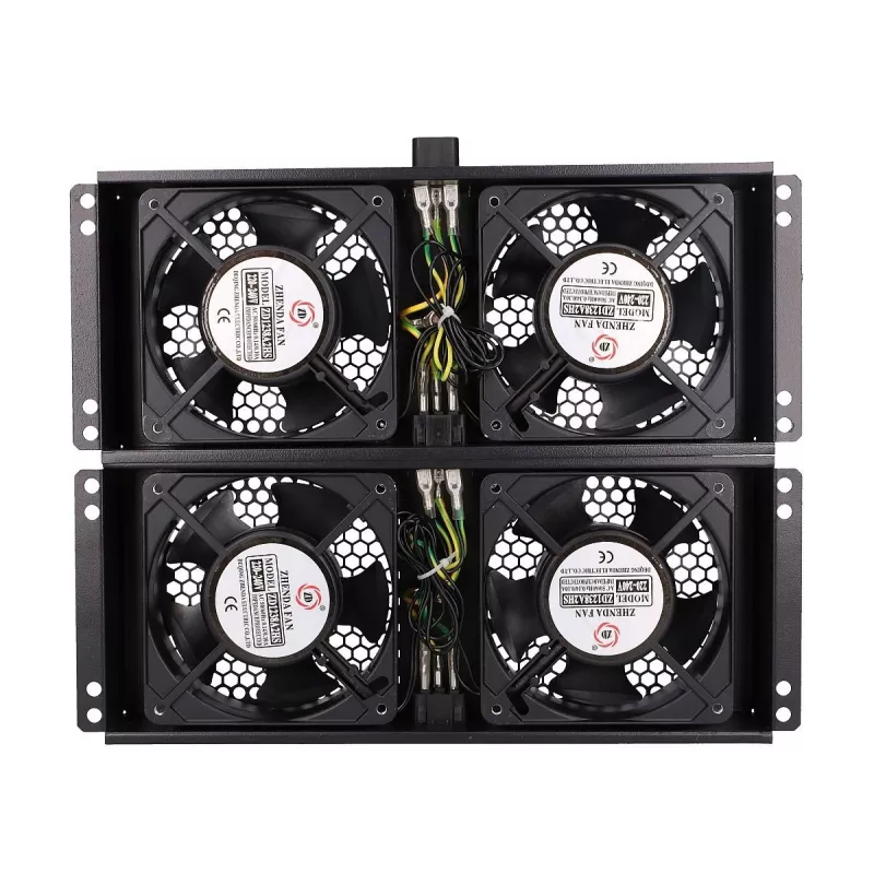 Chladiaci ventilátor Extralink EX.8673 4-cestná ventilátorová jednotka pre stojanové skrine 2 m kábel EU konektor