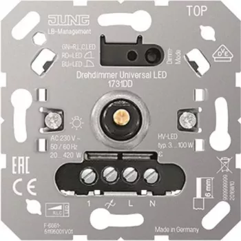 Otočný stmievač Jung 1731DD univerzálny LED otočný stmievač pre LED a žiarovky
