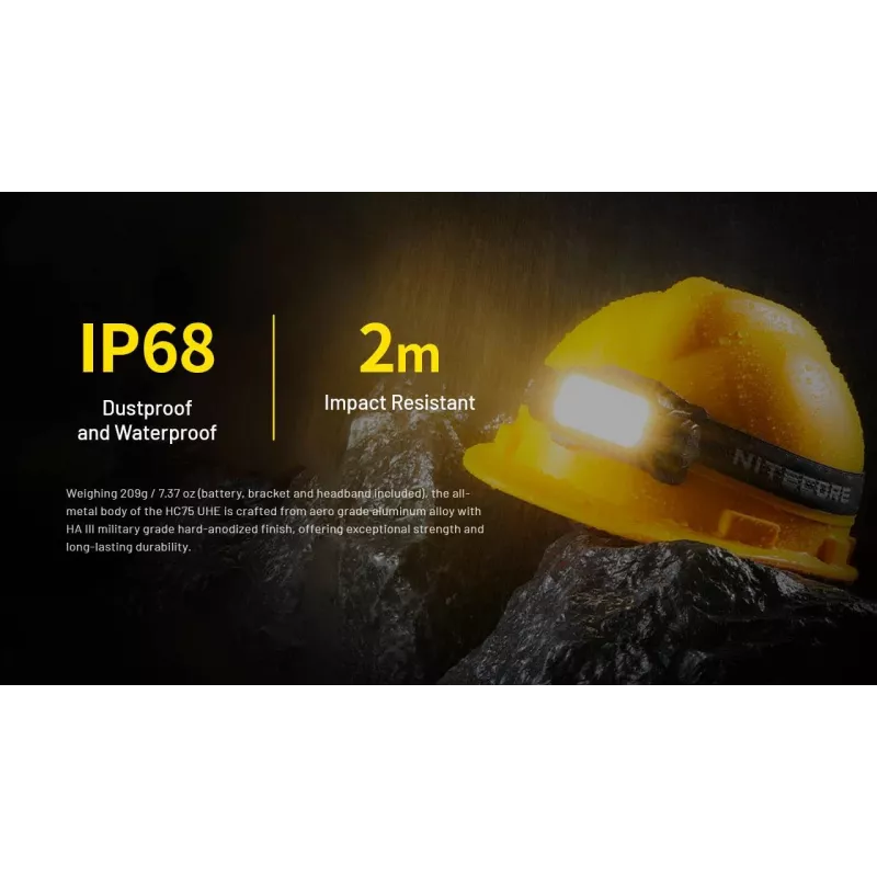 Čelová lampa H-Series 3000 LUMEN / HC75 Uhe Nitecore