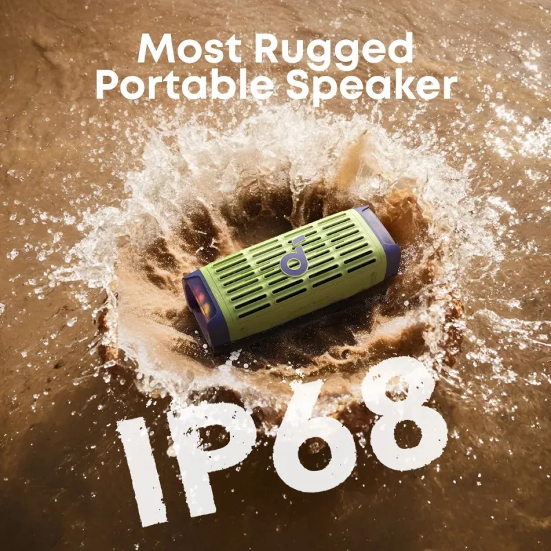 Prenosný reproduktor Anker Soundcore Boom 3i — 50 W, Bluetooth, vodotesný, zelený
