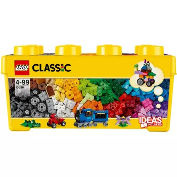 LEGO 10696 Classic Medium Creative Brick Box – jednoduché skladovanie, farebné kocky, stavebnica pre deti, chlapcov a dievčatá od 4 rokov
