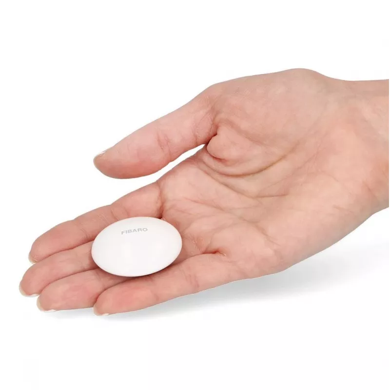Teplotný senzor Fibaro FGBRS-001 voľne stojaci bezdrôtový — interiér, 2400 MHz, CR2032, presnosť ±0,5°C