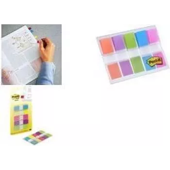 Samolepiace indexové záložky 3M Post-It 7100102672 – 11,9×43,2 mm, 5 farieb, 100 listov