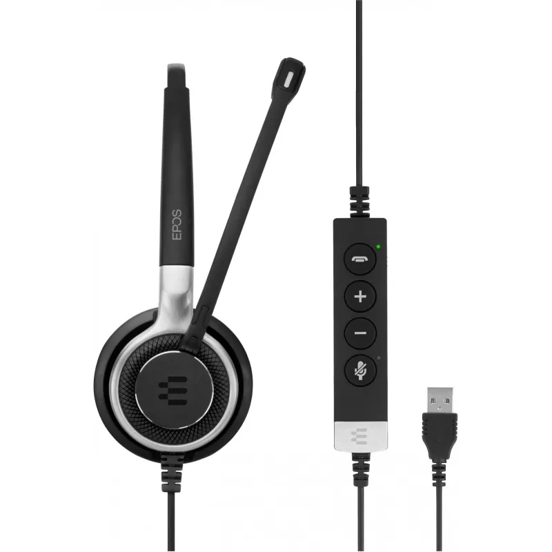 EPOS IMPACT SC 660 USB ML Headset káblový s hlavovým mostom telefonovanie/hudba USB Type-A čierna, strieborná