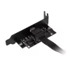 Akasa Low Profile PCI Bracket adaptér USB 3.1 Type-C - čierny - adaptér - digitálne/dátové