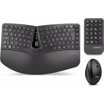 Perixx PERIDUO-606A klávesnica a myš vrátane RF Wireless nemecká čierna (PERIDUO-606A DE)