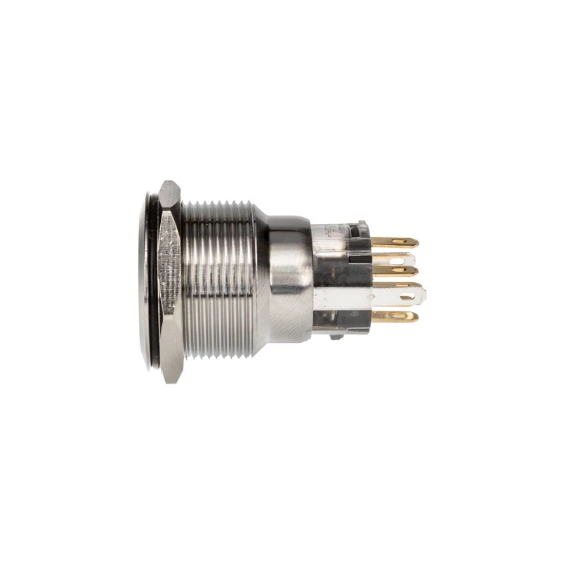 Tlačidlo DimasTech vandalizmus tlačidlo 22mm Silverline Dot RGB PD215, 22 mm