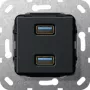 GIRA vložka USB 568410 3,0 A 2-násobná Cu čierna m (568410)