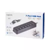 USB 3.2 Gen 1 hub, 7 portov s vypínačom, čierny
