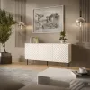 Komoda Cama Meble LUCCA 3D 165x40x80 cm, biela, korpus z drevotriesky