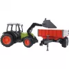 Hračkársky traktor Bruder Claas Nectis 267 F so sklápacím prívesom