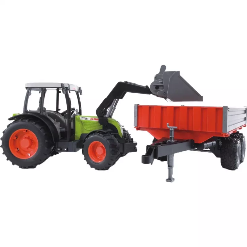Hračkársky traktor Bruder Claas Nectis 267 F so sklápacím prívesom