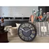 NeXtime hodiny 5187zw London Table, Ø16 cm, nástenné, čierne/biele