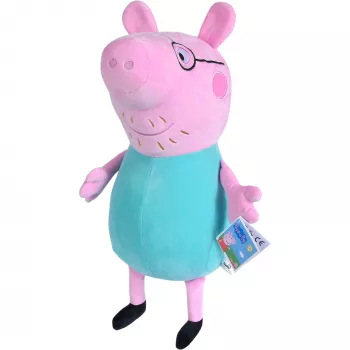 Mäkká plyšová figúrka SIMBA Peppa Pig Papa Pig, 37 cm, plyšová figúrka na maznanie a hranie