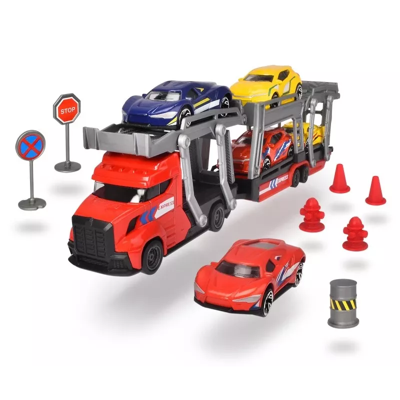Mechanická hračka sada Dickie City Set 203745012 s vozidlami a príslušenstvom