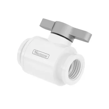 Barrow guľový kohút 10 mm G1/4 palca TLQFS-V1 w s – 10 mm, G1/4 palca pripojenie, bielo-strieborná