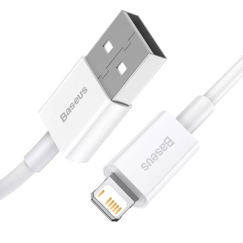 Kábel Baseus Superior Series USB na Lightning, 2,4A, 0,25m (biela)