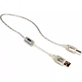 Delock 82057 kábel USB 2.0 Type-A samec – Type-B samec, 0,5 m, priehľadný
