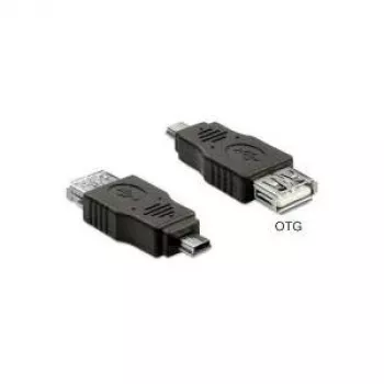 Delock 65399 OTG adaptér Mini-USB Type B (samec) na USB Type A (samica), čierny