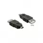 Delock 65399 OTG adaptér Mini-USB Type B (samec) na USB Type A (samica), čierny