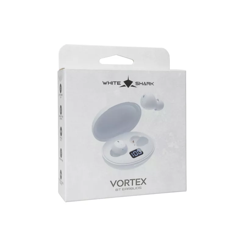 Bezdrôtové slúchadlá White Shark GEB-TWS-02 Vortex biela