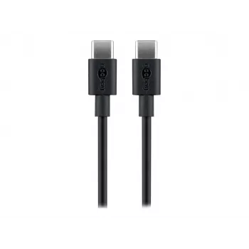 Wentronic goobay - USB kábel - USB-C (M) na USB-C (M) - USB 2.0 3 A - 0,5 m - čierny (66316)