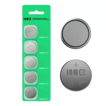 Gombíková lítiová batéria Green Cell CR2016 3V – balenie 5 ks