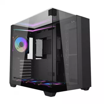 Počítačová skriňa Darkflash TH285 (čierna) + 4 ventilátory