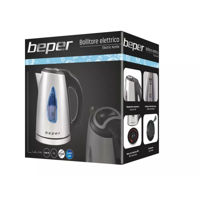Rýchlovarná kanvica Beper BB.002 1,7 l 2200 W strieborná
