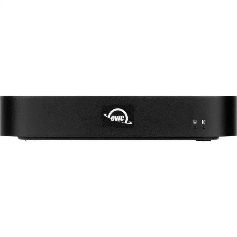 OWC miniStack STX Úložný box Thunderbolt 4 s hubom, 3,5-palcový SATA + M.2 NVMe, Čierny