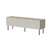 TV skrinka Cama Meble FELLINI 150x40x52 cm, cashmere rám, olejovaná dubová doska