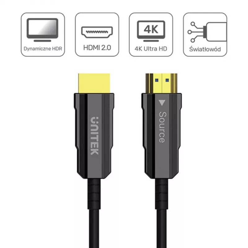 Unitek HDMI optický kábel C11092ASL01 4K 60Hz, 15 m dĺžka