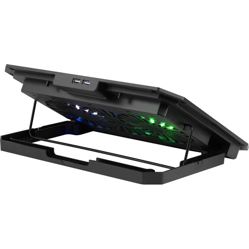 Chladiaci podložka pod notebook DEFENDER NS-510 s 2 ventilátormi, 2×USB portami a RGB osvetlením