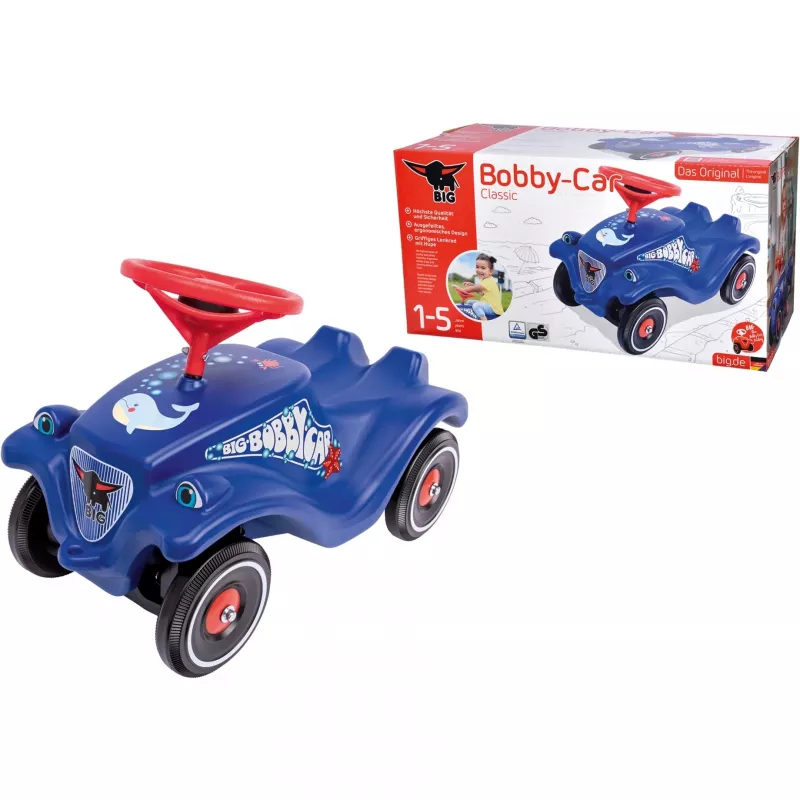 Šmýkacie auto Simba-Dickie BIG Bobby-Car, tlačný pohon, vek 1–5, 4 kolesá, modrá/červená