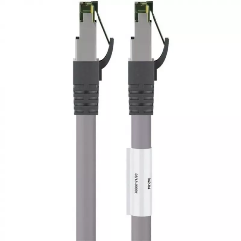 Goobay CAT 8.1 patch kábel, S/FTP (PiMF), sivý, 0,5 m - LSZH bez halogénov, meď AWG 24 (55135)